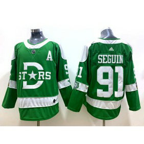 NHL Stars 91 Tyler Seguin Green 2020 Winter Classic Adidas Men Jersey