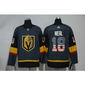 NHL Vegas Golden Knights 18 James Neal Gray USA Flag Adidas Men Jersey