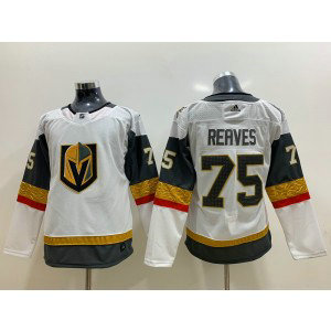NHL Vegas Golden Knights 75 Ryan Reaves White Adidas Women Jersey