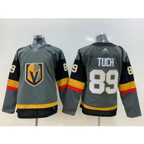 NHL Vegas Golden Knights 89 Alex Tuch Adidas Gray Women Jersey