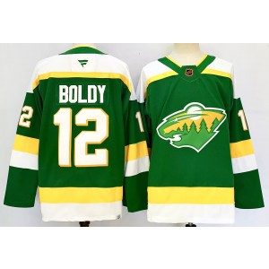 NHL Wild 12 Matt Boldy Green 2024 New Fanatics Men Jersey