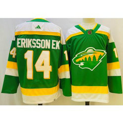 NHL Wild 14 Joel Eriksson Green 2022-23 Retro Adidas Men Jersey