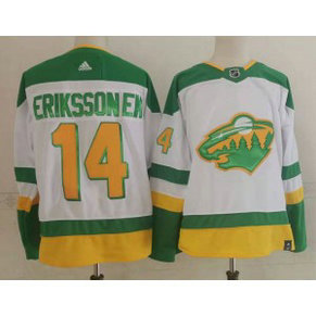 NHL Wild 14 Joel Eriksson White Adidas Men Jersey