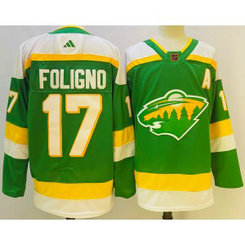 NHL Wild 17 Marcus Foligno Green 2022-23 Retro Adidas Men Jersey
