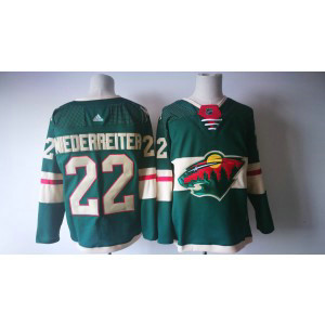 NHL Wild 22 Nino Niederreiter Green Adidas Men Jersey