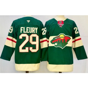 NHL Wild 29 Marc Andre Fleury Green 2024 New Adidas Men Jersey
