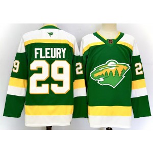 NHL Wild 29 Marc Andre Fleury Green 2024 New Fanatics Men Jersey
