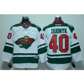 NHL Wild 40 Devan Dubnyk White Men Jersey