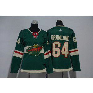 NHL Wild 64 Mikael Granlund Green Adidas Women Jersey