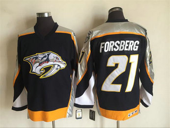 Nashville Predators #21 Filip Forsberg Navy Blue 1998-99 Throwback Stitched NHL CCM Vintage Hockey Men's Jersey