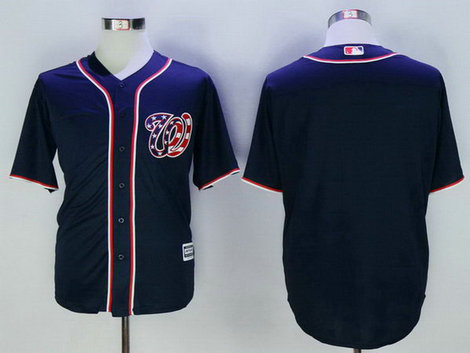 Nationals Blank Navy New Cool Base Jersey Nationals Blank Navy New Cool Base Jersey