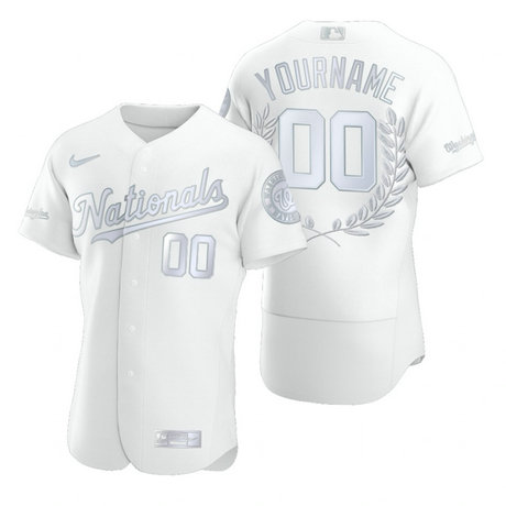 Nationals Customized White Nike Flexbase Fashion Jersey