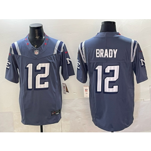 New England Patriots 12 Brady Navy Rivalries F.U.S.E. Vapor Limited Men Jersey