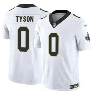 New Orleans Saints 0 Jordyn Tyson White 2026 Draft F.U.S.E. Vapor Limited Men Jersey