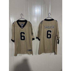 New Orleans Saints 6 Tyler Shough Gold Vapor Limited Men Jersey