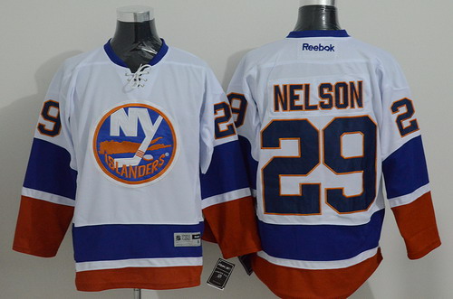 New York Islanders #29 Brock Nelson 2014 White Jersey New York Islanders #29 Brock Nelson 2014 White Jersey