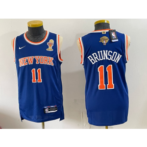 New York Knicks 11 Brunson Blue Finals & Champions Men Jersey