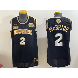 New York Knicks 2 Mcbride Black Gold Finals & Champions Men Jersey