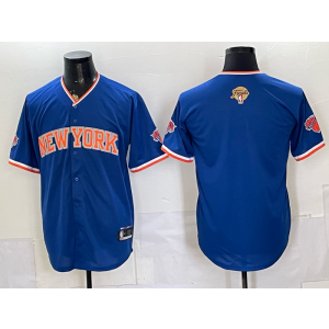 New York Knicks Blank Blue Finals Baseball Vapor Limited Men Jersey 1