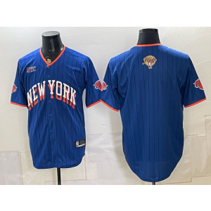 New York Knicks Blank Blue Finals Baseball Vapor Limited Men Jersey