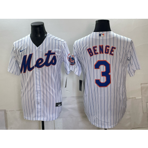 New York Mets 3 Benge White Men Jersey