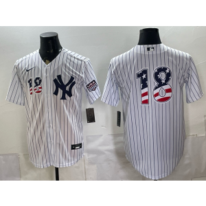 New York Yankees 18 Didi Gregorius White USA 250 Fourth of July Cool Base Men Jersey