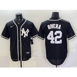 New York Yankees 42 Rivera 2026 Black Out Cool Base Men Jersey