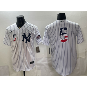New York Yankees 5 Joe DiMaggio White USA 250 Fourth of July Cool Base Men Jersey New York Yankees 5 Joe DiMaggio White USA 250 Fourth of July Cool Base Men Jersey