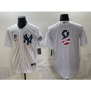 New York Yankees 8 Mickey Mantle White USA 250 Fourth of July Cool Base Men Jersey New York Yankees 8 Mickey Mantle White USA 250 Fourth of July Cool Base Men Jersey
