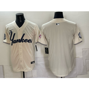 New York Yankees Blank Cream Men Jersey