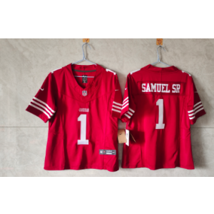 Nike 49ers 1 Deebo Samuel Sr. Red F.U.S.E. Vapor Limited Women Jersey Nike 49ers 1 Deebo Samuel Sr. Red F.U.S.E. Vapor Limited Women Jersey