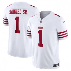 Nike 49ers 1 Deebo Samuel White F.U.S.E Vapor Limited Men Jersey Nike 49ers 1 Deebo Samuel White F.U.S.E Vapor Limited Men Jersey