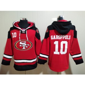 Nike 49ers 10 Jimmy Garoppolo Red Sweatshirt Hoodie
