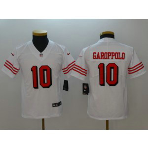 Nike 49ers 10 Jimmy Garoppolo White Color Rush Vapor Untouchable Limited Youth Jersey