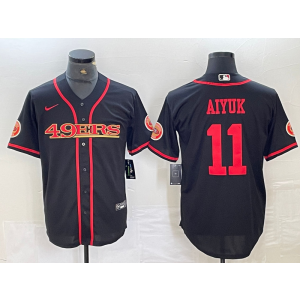 Nike 49ers 11 Brandon Aiyuk Black Vapor Baseball Limited Men Jersey