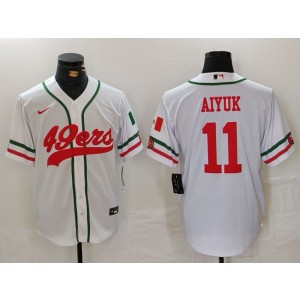 Nike 49ers 11 Brandon Aiyuk White Vapor Baseball Limited Men Jersey