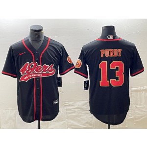 Nike 49ers 13 Brock Purdy Black Red Vapor Baseball Limited Men Jersey Nike 49ers 13 Brock Purdy Black Red Vapor Baseball Limited Men Jersey