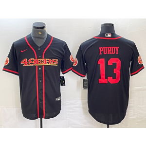 Nike 49ers 13 Brock Purdy Black Vapor Baseball Limited Men Jersey Nike 49ers 13 Brock Purdy Black Vapor Baseball Limited Men Jersey