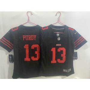 Nike 49ers 13 Brock Purdy Black Vapor Limited Youth Jersey