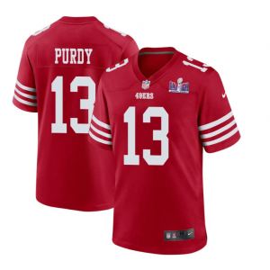 Nike 49ers 13 Brock Purdy Red 2024 Super Bowl LVIII Vapor Limited Men Jersey