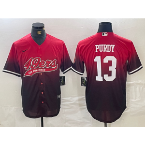 Nike 49ers 13 Brock Purdy Red Drift Vapor Baseball Limited Men Jersey Nike 49ers 13 Brock Purdy Red Drift Vapor Baseball Limited Men Jersey