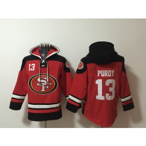 Nike 49ers 13 Brock Purdy Red Hoodie Sweatshirt