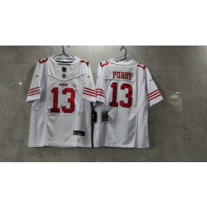 Nike 49ers 13 Brock Purdy White 2023 F.U.S.E Vapor Limited Men Jersey