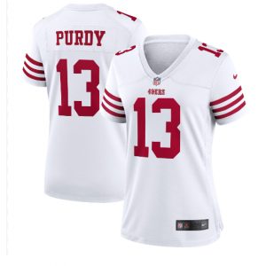 Nike 49ers 13 Brock Purdy White Vapor Untouchable Limited Women Jersey