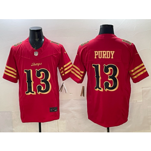 Nike 49ers 13 Purdy Red 2025 Rivalries F.U.S.E. Vapor Limited Men Jersey