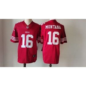 Nike 49ers 16 Joe Montana Red F.U.S.E Vapor Limited Men Jersey Nike 49ers 16 Joe Montana Red F.U.S.E Vapor Limited Men Jersey
