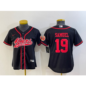 Nike 49ers 19 Deebo Samuel Black Vapor Baseball Limited Women Jersey Nike 49ers 19 Deebo Samuel Black Vapor Baseball Limited Women Jersey
