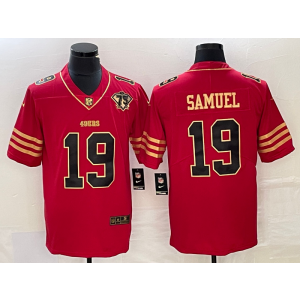 Nike 49ers 19 Deebo Samuel Red Gold Vapor Untouchable Limited Men Jersey