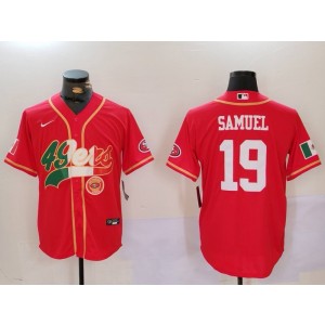 Nike 49ers 19 Deebo Samuel Red Mexico Vapor Baseball Limited Men Jersey Nike 49ers 19 Deebo Samuel Red Mexico Vapor Baseball Limited Men Jersey