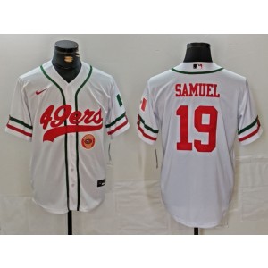 Nike 49ers 19 Deebo Samuel White Vapor Baseball Limited Men Jersey